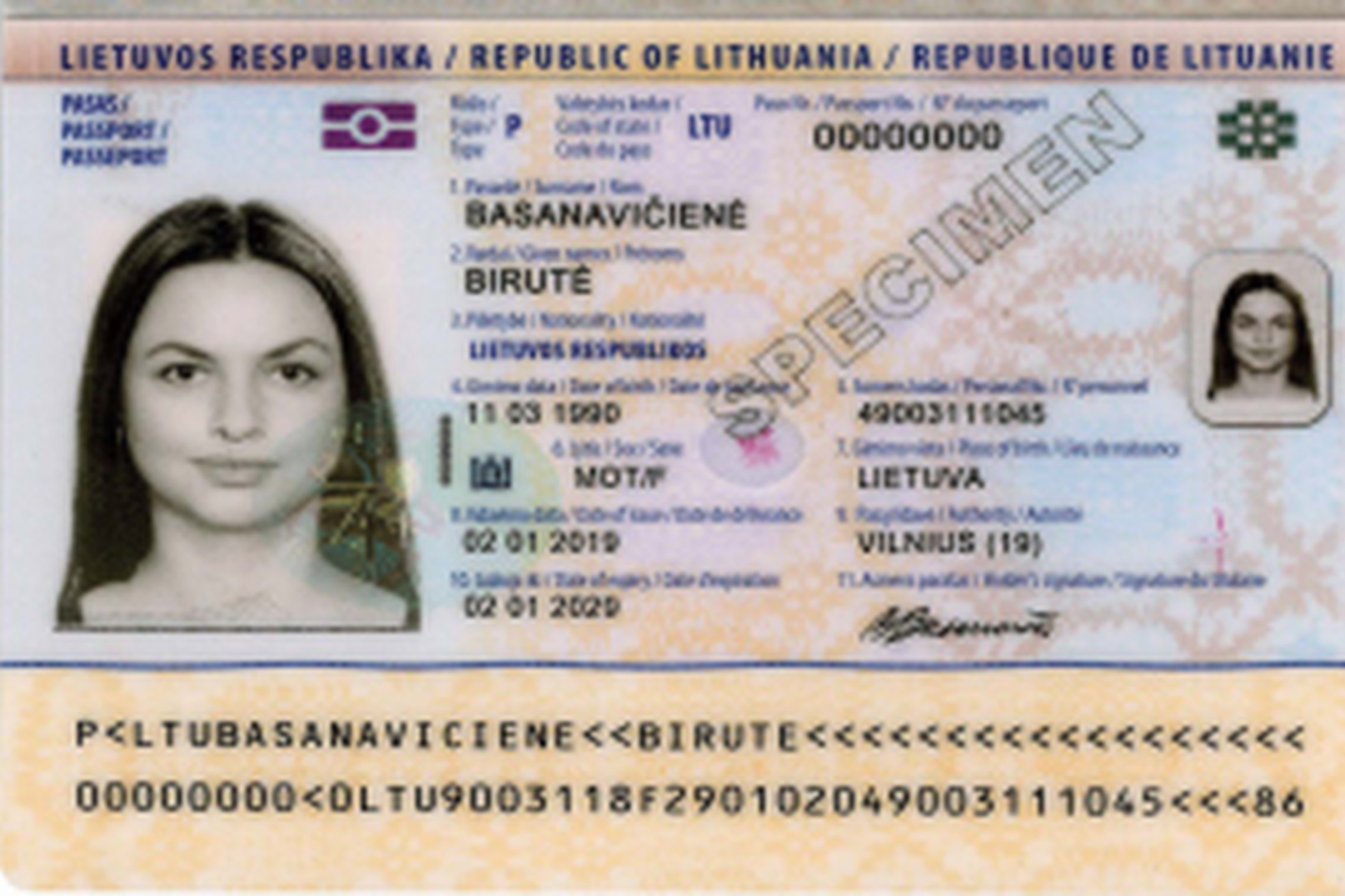 paso duomenų lapas