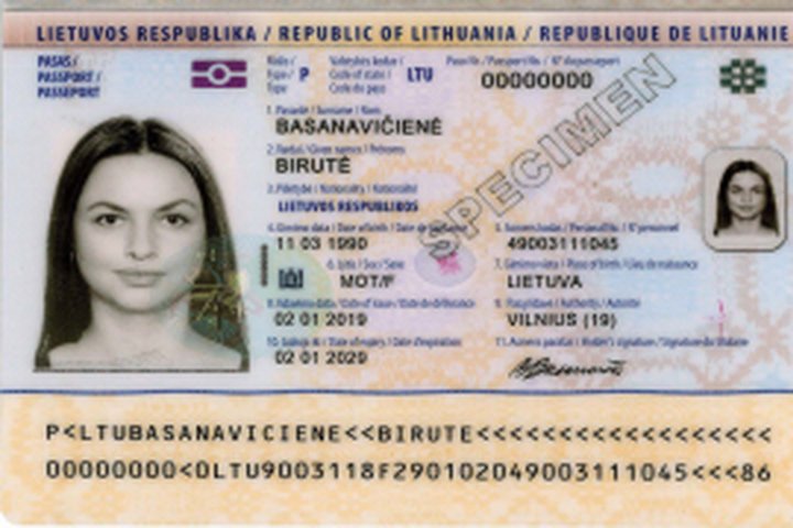 paso duomenų lapas